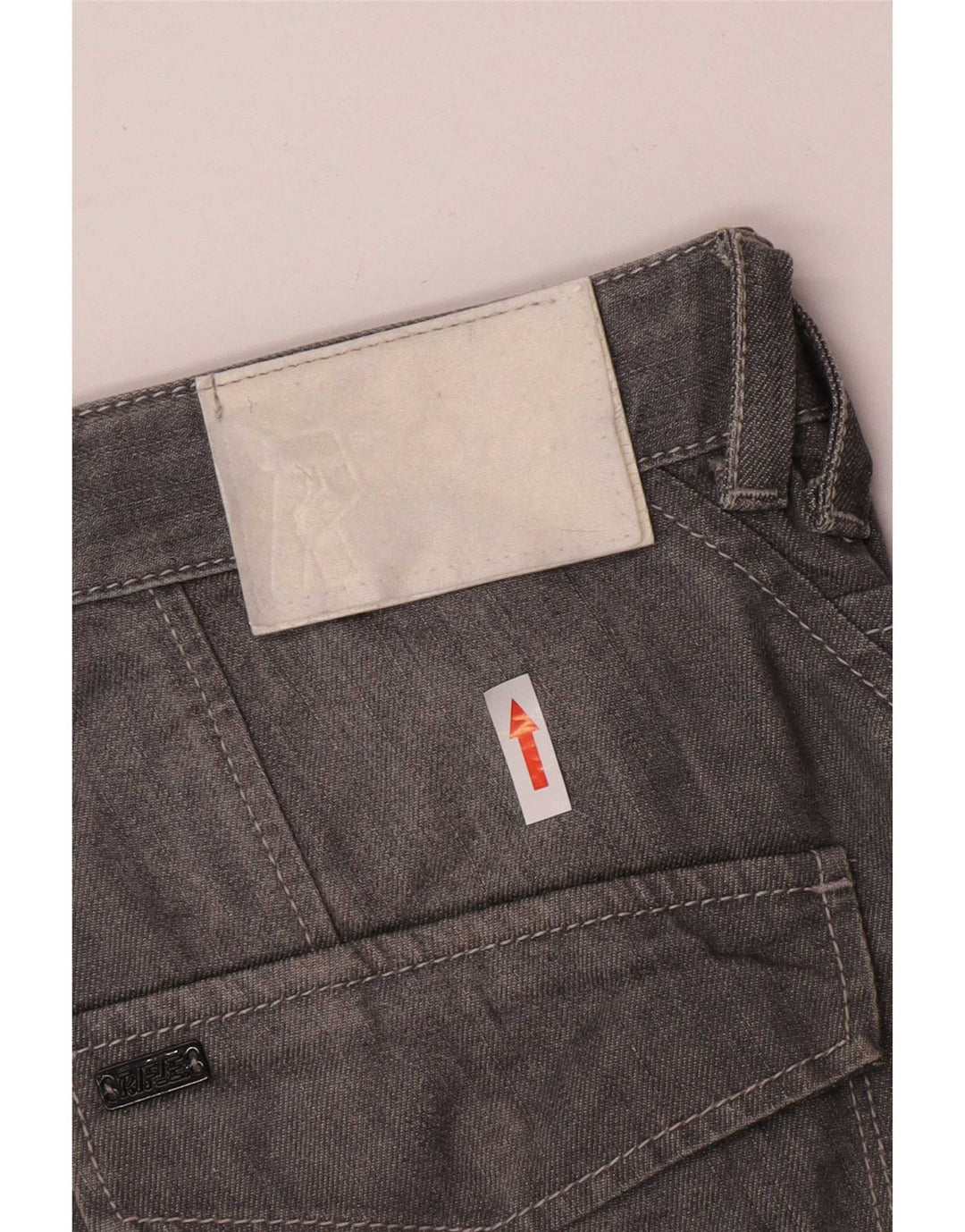 Rifle Mens Straight Jeans W34 L33 Cinza Algodão