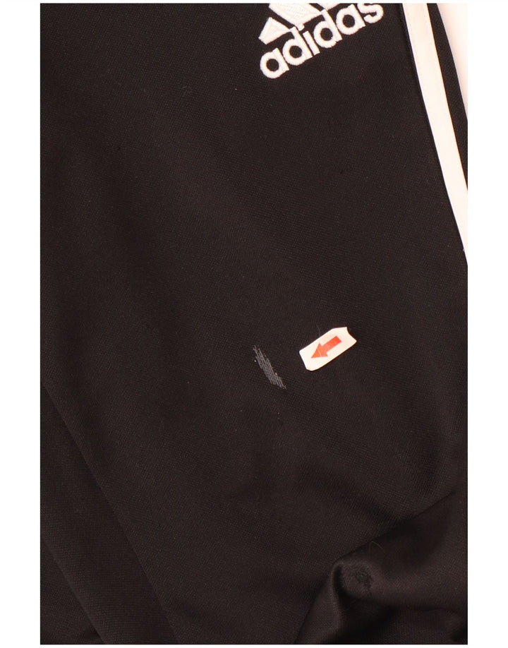 Calça de treino masculina Adidas Climacool pequena preta colorblock poliéster