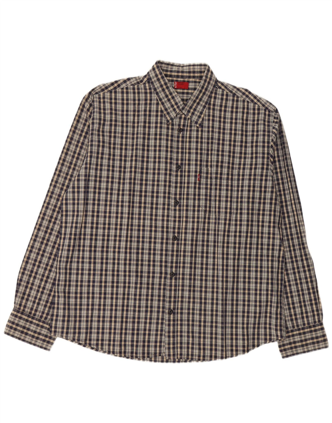 Camisa masculina LEVI'S XL poliéster xadrez azul marinho