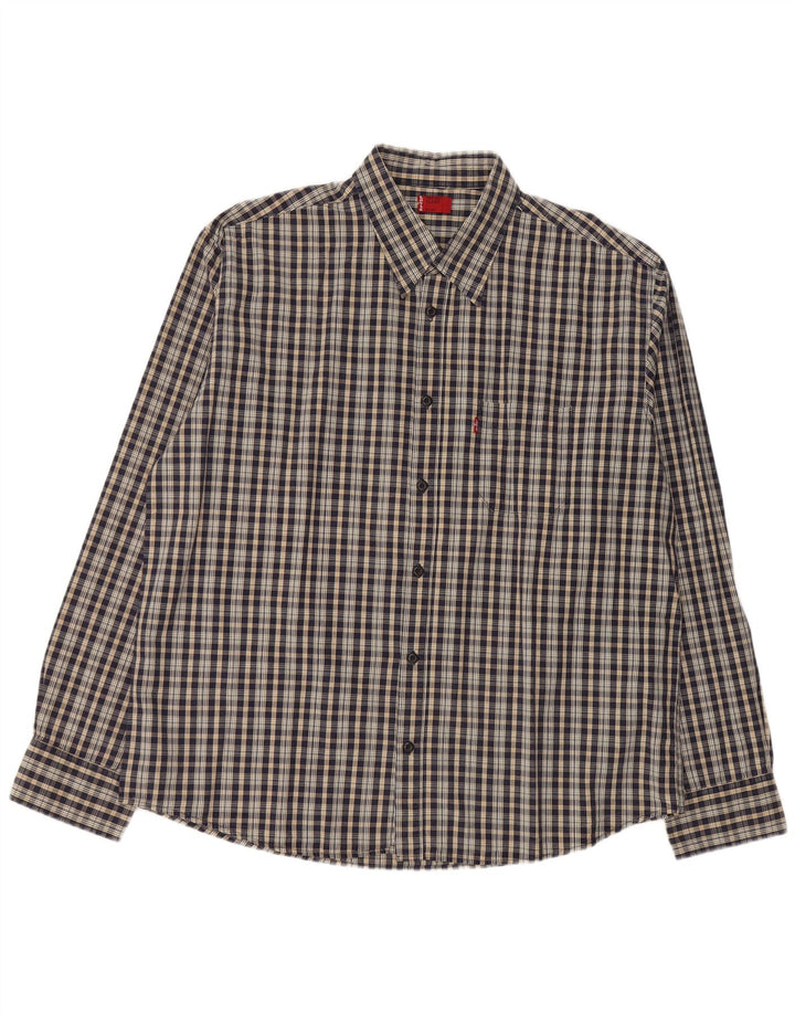 Camisa masculina LEVI'S XL poliéster xadrez azul marinho