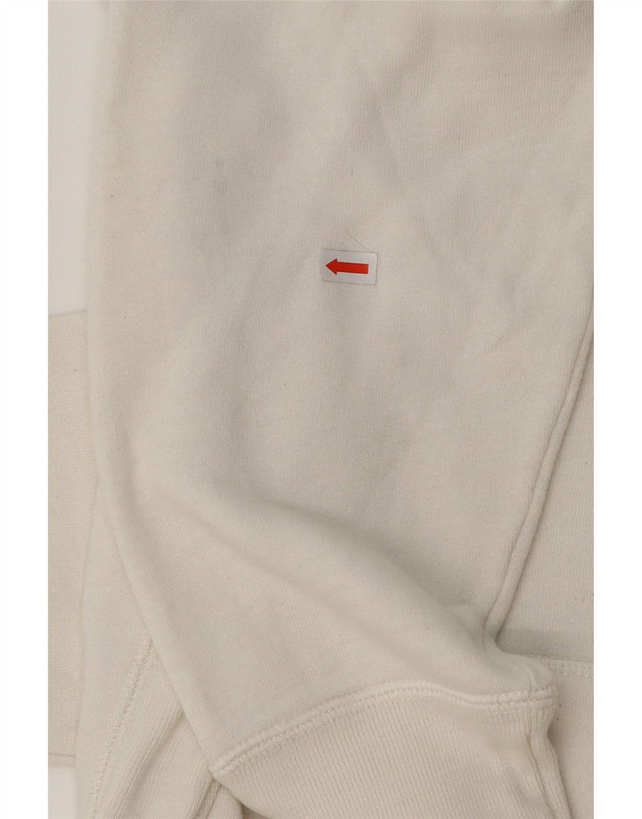 JACK WILLS Suéter masculino com capuz gráfico médio algodão branco