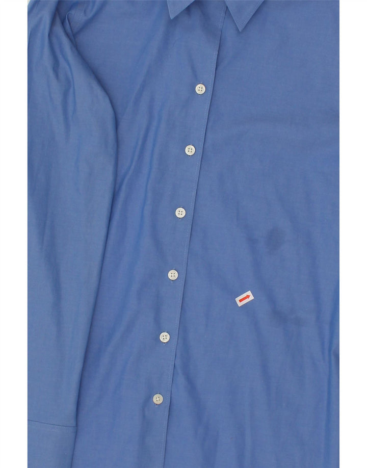 EDDIE BAUER Womens Shirt UK 6 XS Blue Cotton Vintage Eddie Bauer and Second-Hand Eddie Bauer from Messina Hembry 