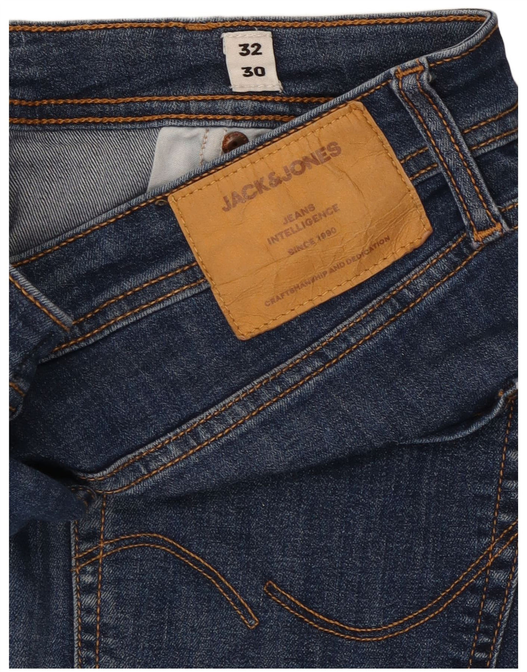 Jeans masculinos Jack & Jones Slim W32 L30 algodão azul