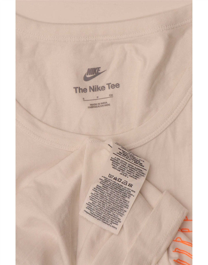 Fila Mens Graphic T-Shirt Top Pequeno Algodão Branco
