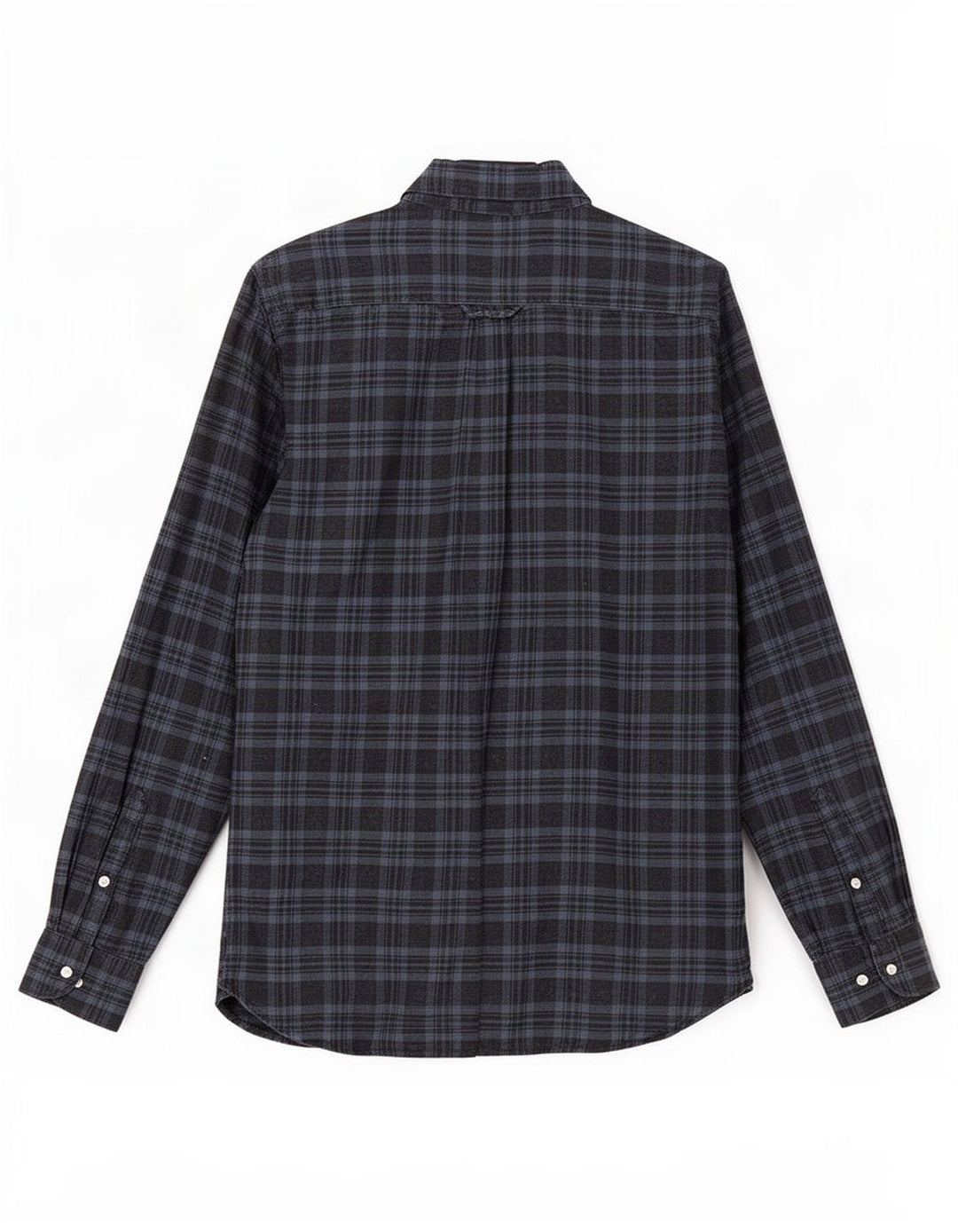 Camisa masculina Superdry de flanela média azul marinho xadrez algodão
