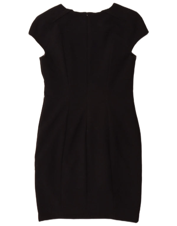 Vestido bodycon feminino Zara UK 18 XL preto poliéster