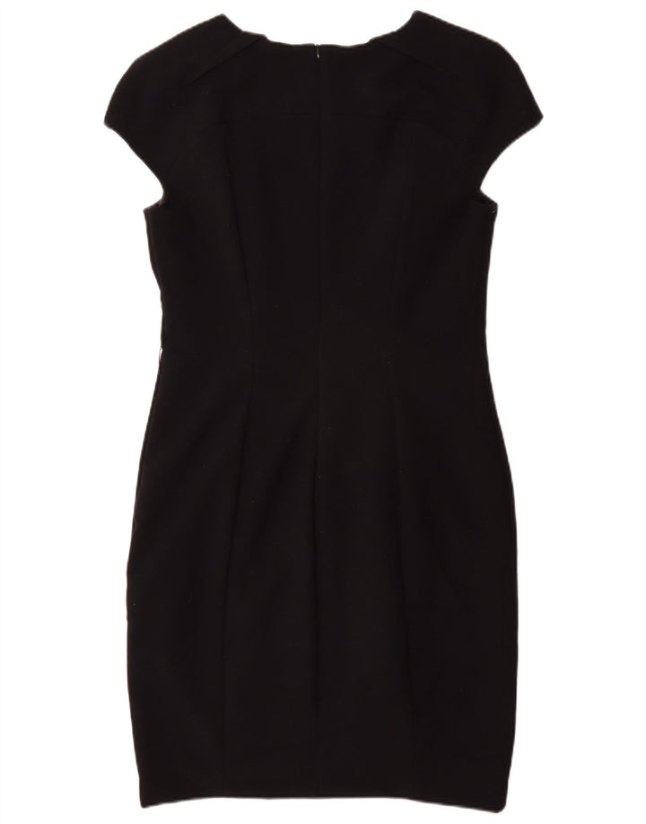 Vestido bodycon feminino Zara UK 18 XL preto poliéster