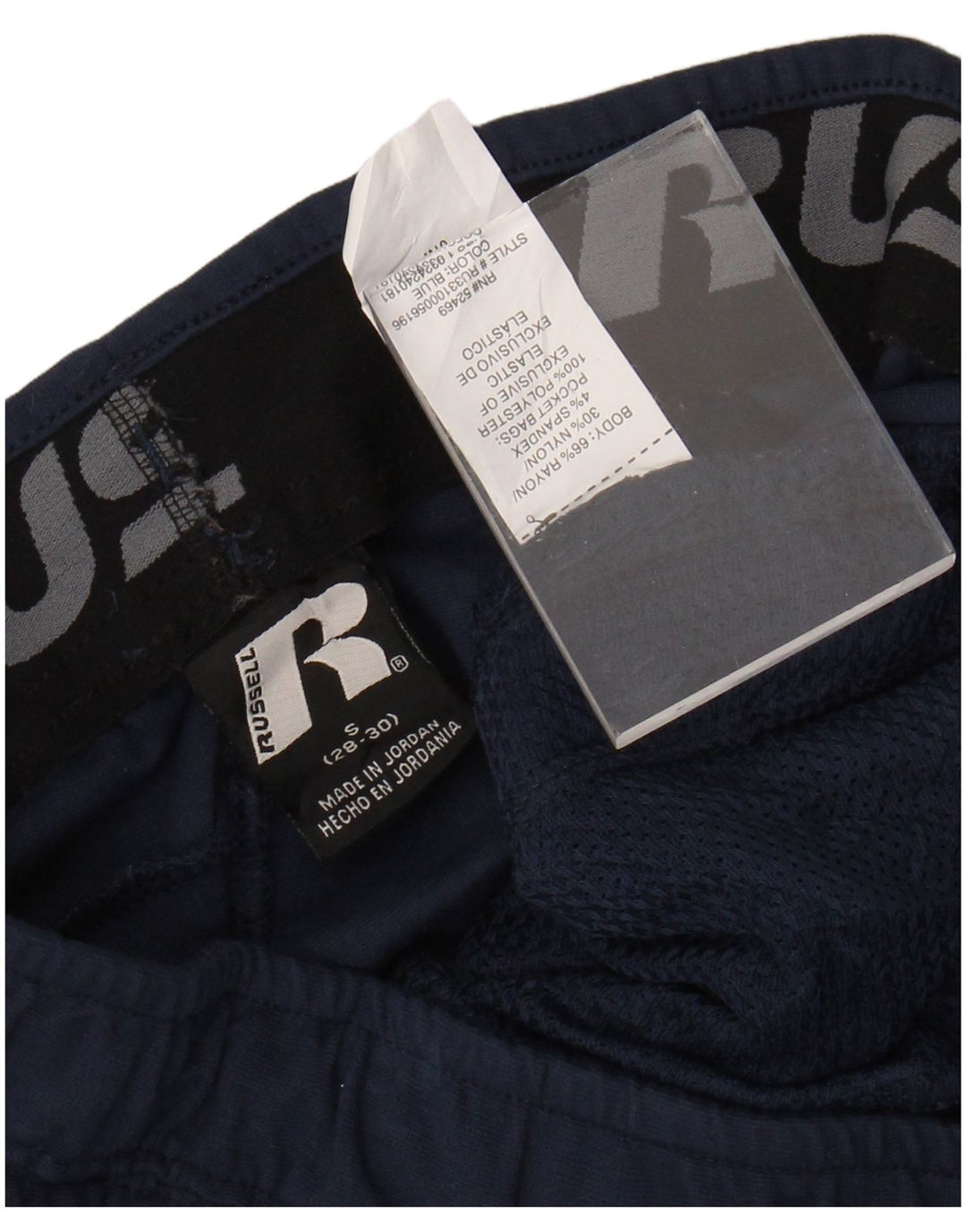 Calça de treino feminina RUSSELL ATLÉTICA pequena azul marinho rayon