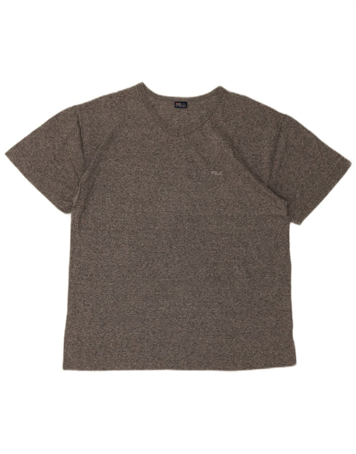 Camiseta masculina Fila Top cinza médio manchado