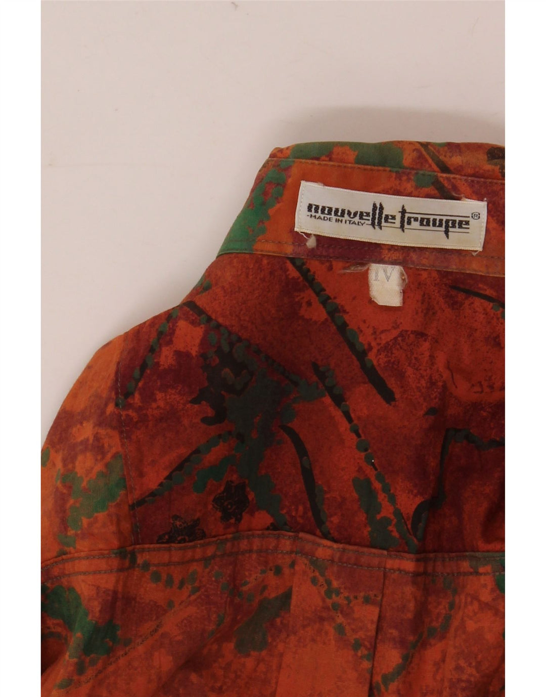 Camisa masculina vintage grande patchwork laranja