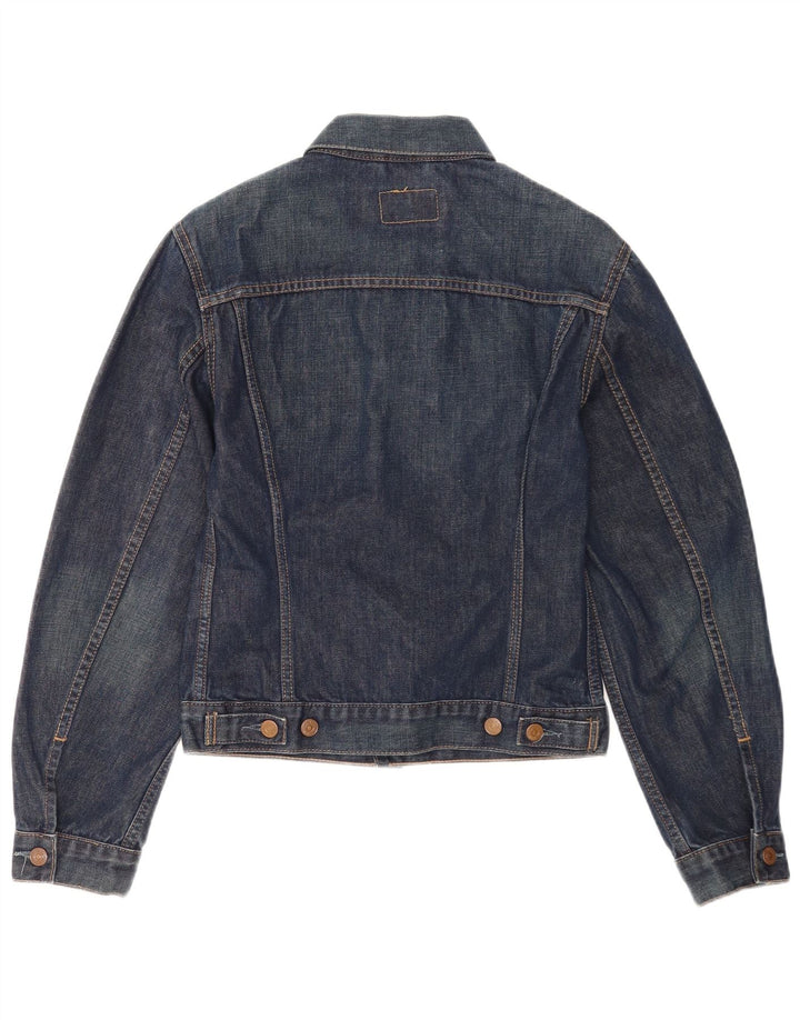 Jaqueta jeans feminina Levi's UK 12 algodão azul médio