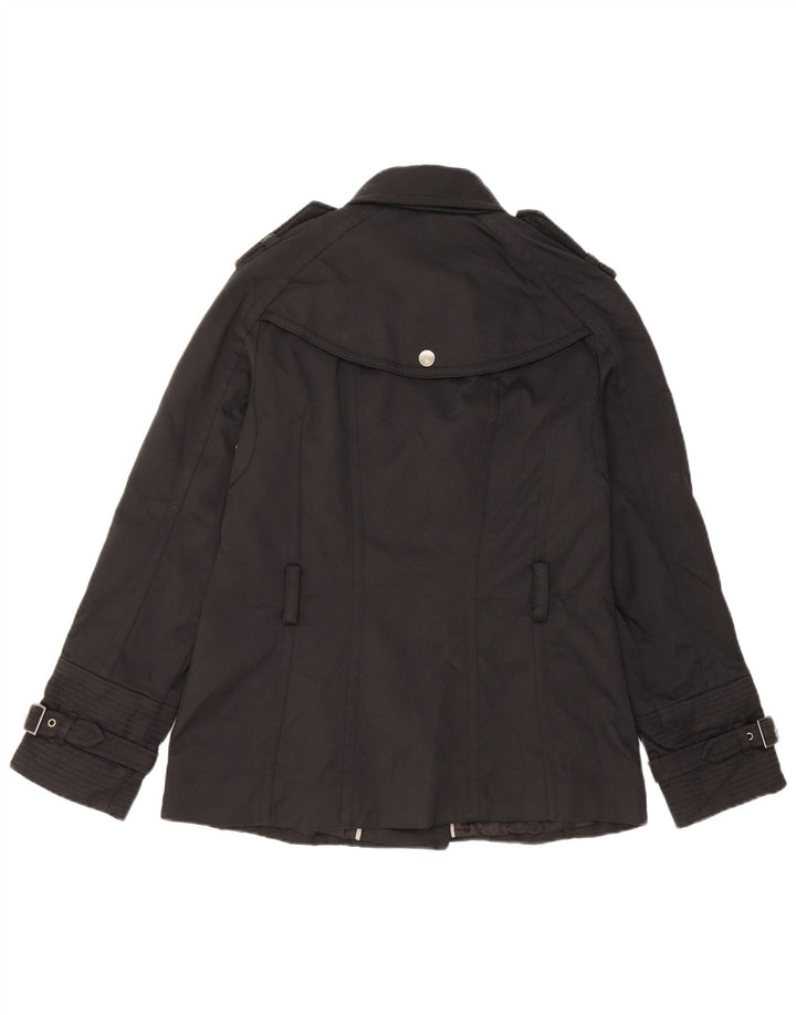 Jaqueta militar feminina Zara UK 12 nylon preto médio