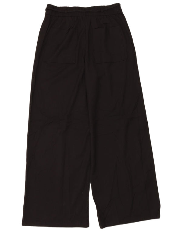 Zara Calça Chino Feminina Cintura Alta Perna Larga Grande W30 L32 Preta