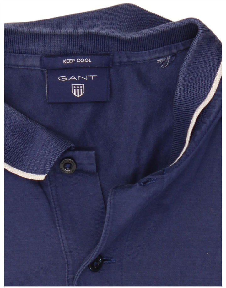 Camisa polo masculina Gant média azul marinho