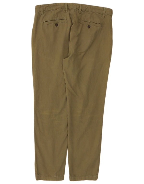 Zara Mens Slim Chino Calças EU 44 Grande W34 L28 Caqui