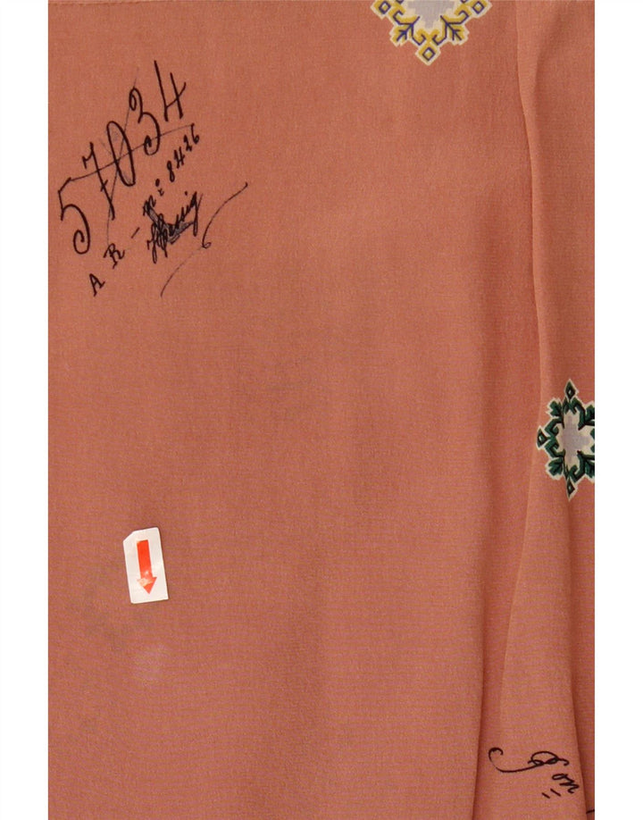 Blusa feminina com estampa abstrata Attic And Barn EU 40 seda rosa média