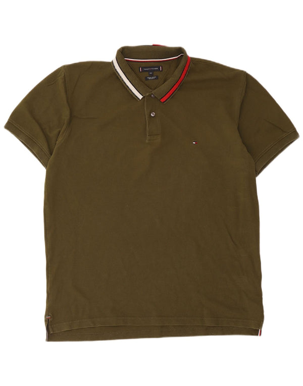 Camisa polo masculina Tommy Hilfiger Regular Fit 2XL algodão cáqui