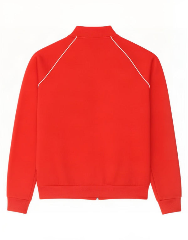 Adidas Womens Tracksuit Top Jacket UK 8 Pequeno Poliéster Vermelho
