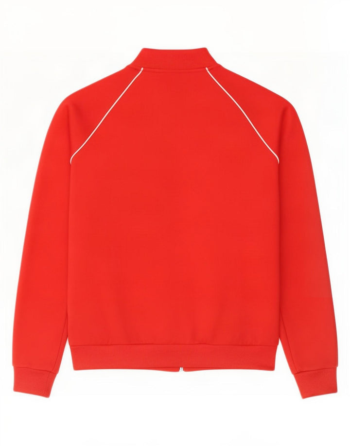 Adidas Womens Tracksuit Top Jacket UK 8 Pequeno Poliéster Vermelho
