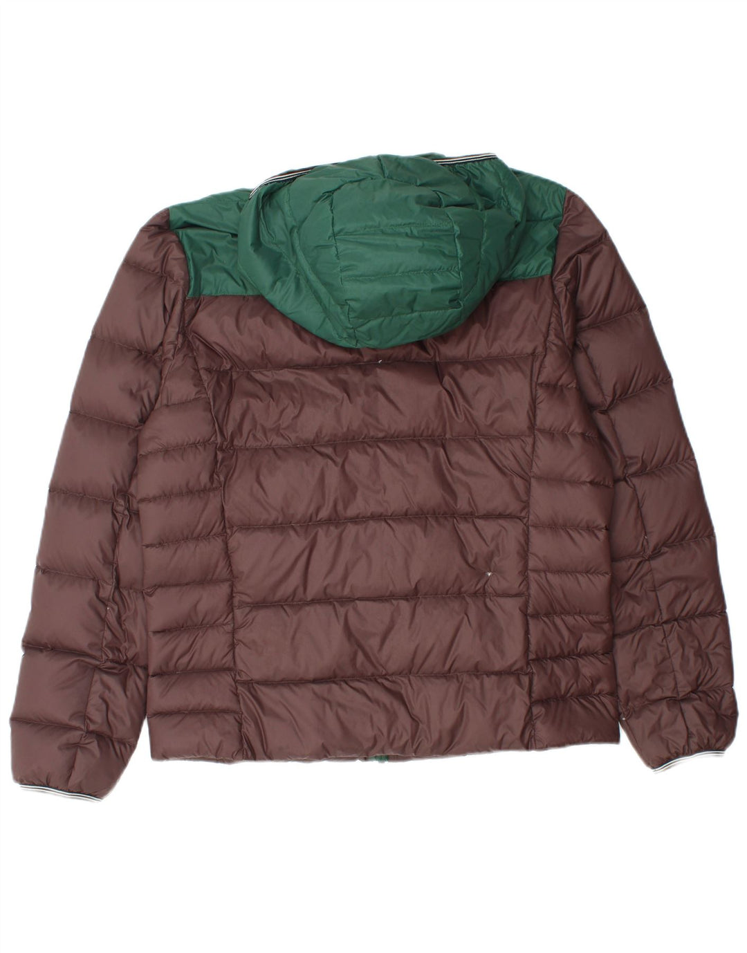 Jaqueta masculina acolchoada com capuz Fred Perry UK 38 marrom médio colorblock nylon