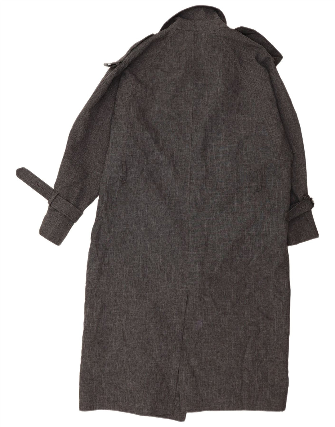 Topshop Womens Oversized Trench Coat UK 14 Grande Poliéster Cinza