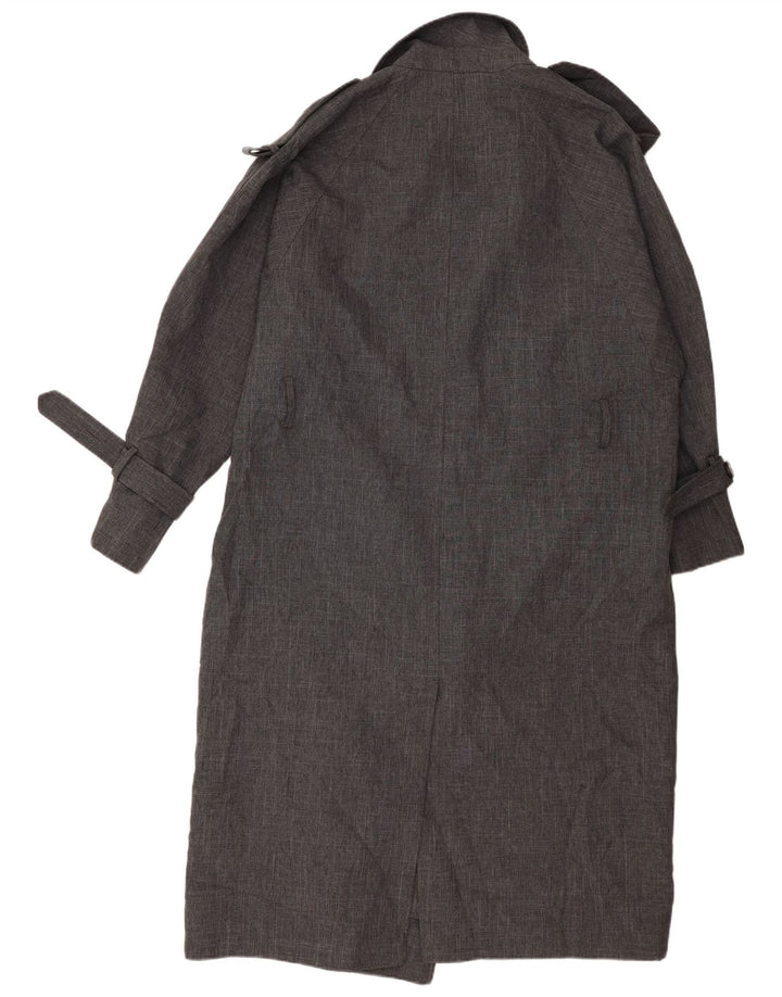 Topshop Womens Oversized Trench Coat UK 14 Grande Poliéster Cinza