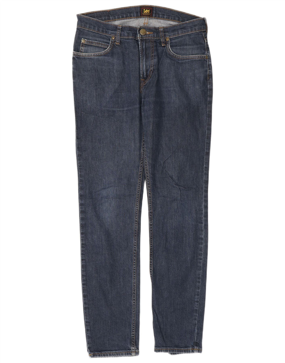 Lee Mens Rider Slim Jeans W30 L32 Azul Marinho Algodão