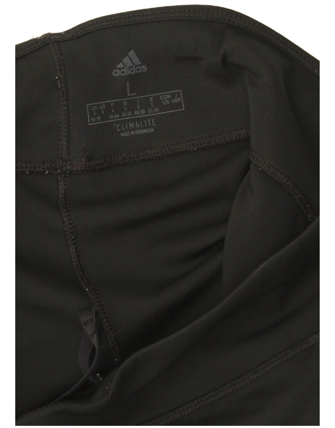 Adidas Womens Climalite Capri Leggings UK 16/18 Grande Preto Poliéster