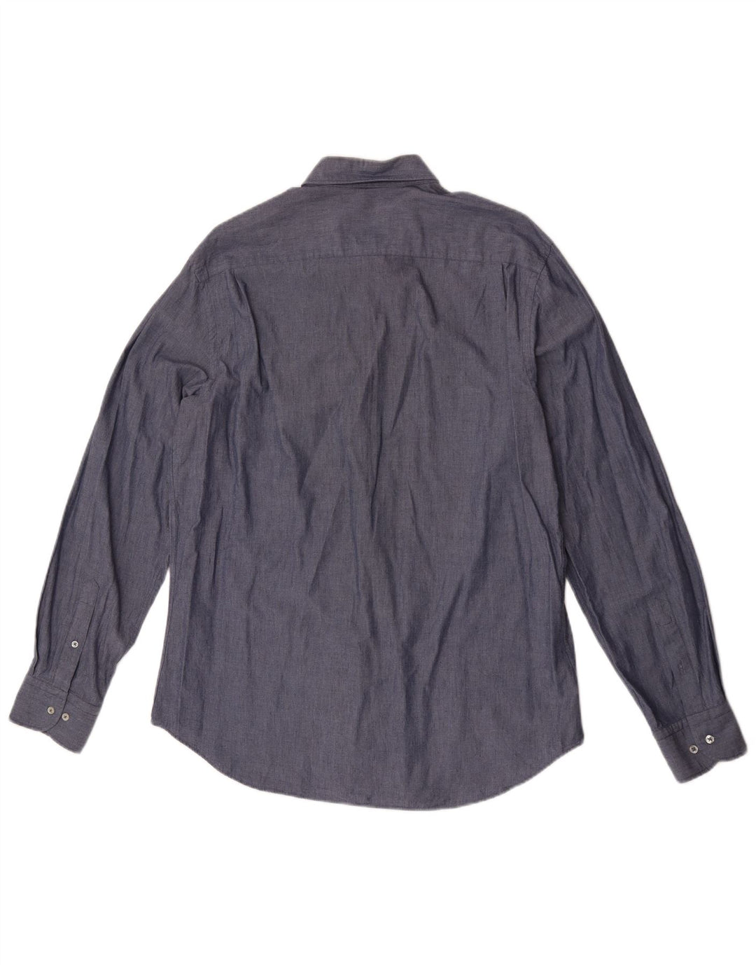Camisa masculina Massimo Dutti grande algodão cinza