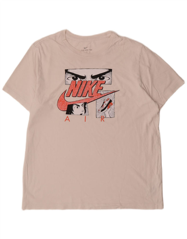 NIKE Mens Graphic T-Shirt Top XL White Cotton