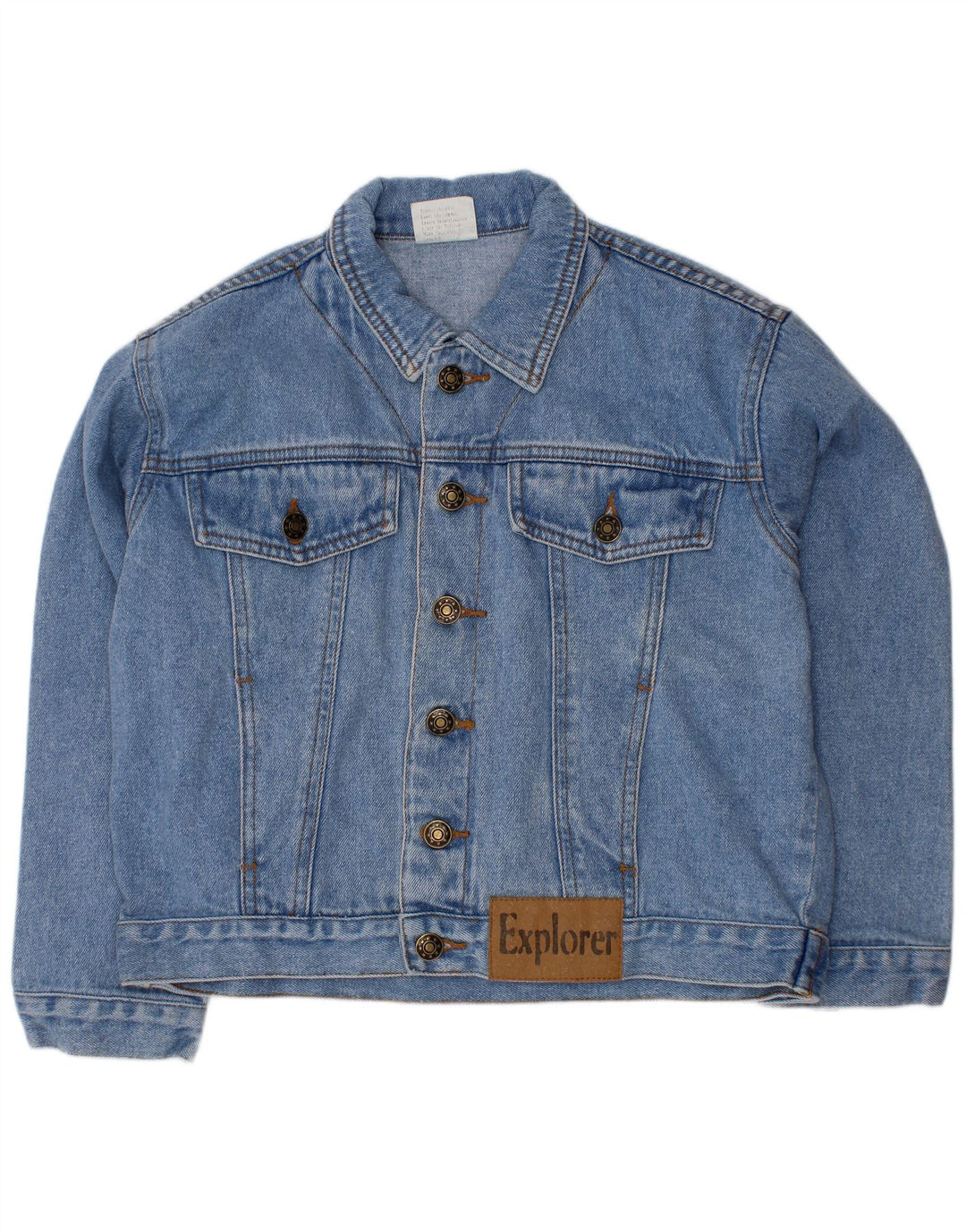 EXPLORER Jaqueta jeans masculina 8-9 anos algodão azul