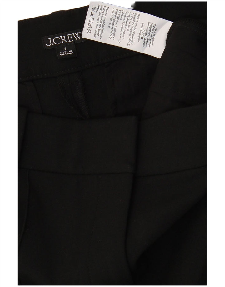 J. CREW Calça Chino Feminina Reta US 6 Médio W30 L31 Poliéster Preto
