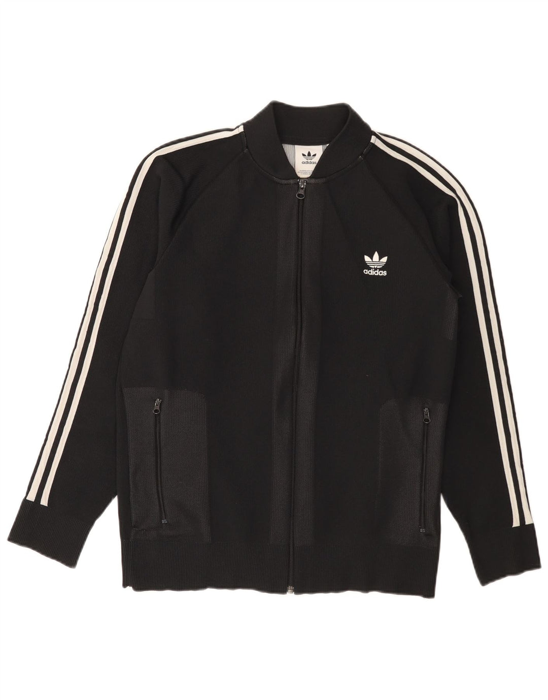 ADIDAS Mens Tracksuit Top Jacket Médio Preto Poliéster