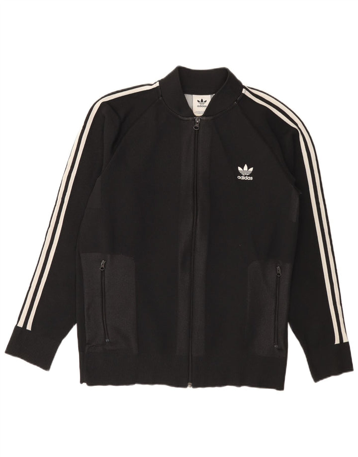 ADIDAS Mens Tracksuit Top Jacket Médio Preto Poliéster