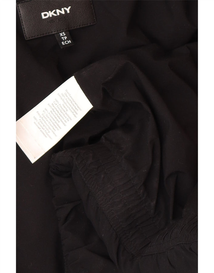 Jaqueta acolchoada com capuz feminina Dkny UK 6 XS preto poliéster inverno