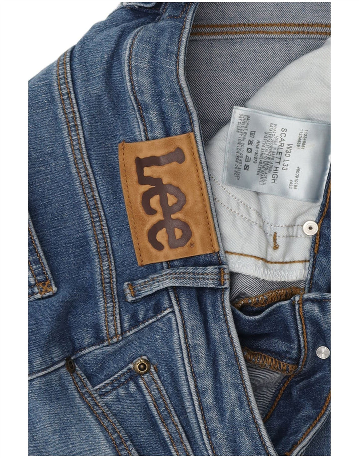 LEE Calça jeans feminina Scarlett High Skinny W30 L31 algodão azul