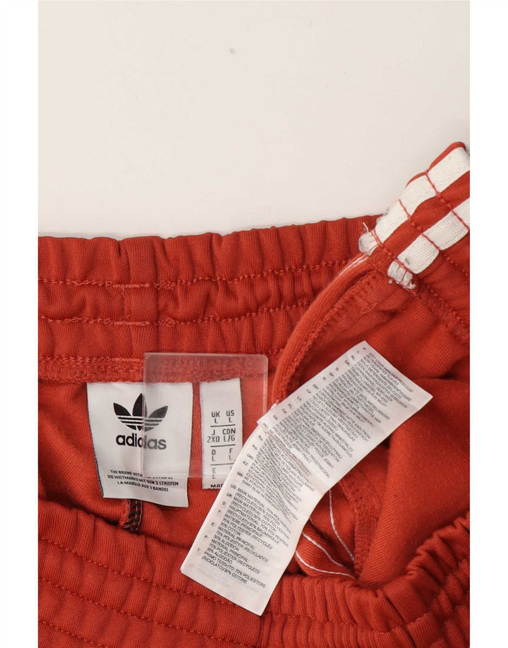 Calça de treino masculina Adidas Joggers grande poliéster marrom