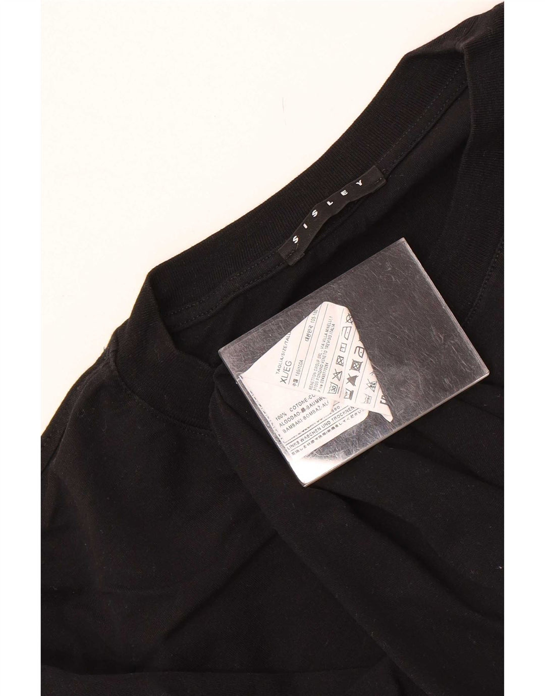 Camiseta masculina Sisley Top XL algodão preto