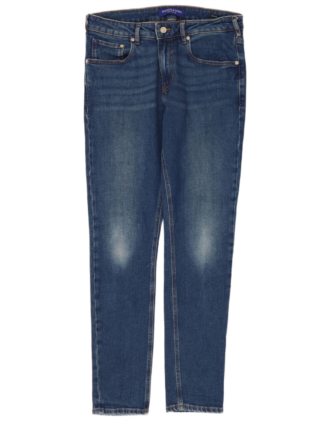 SCOTCH & SODA Masculino Amsterdam Skinny Jeans W32 L32 Azul Algodão