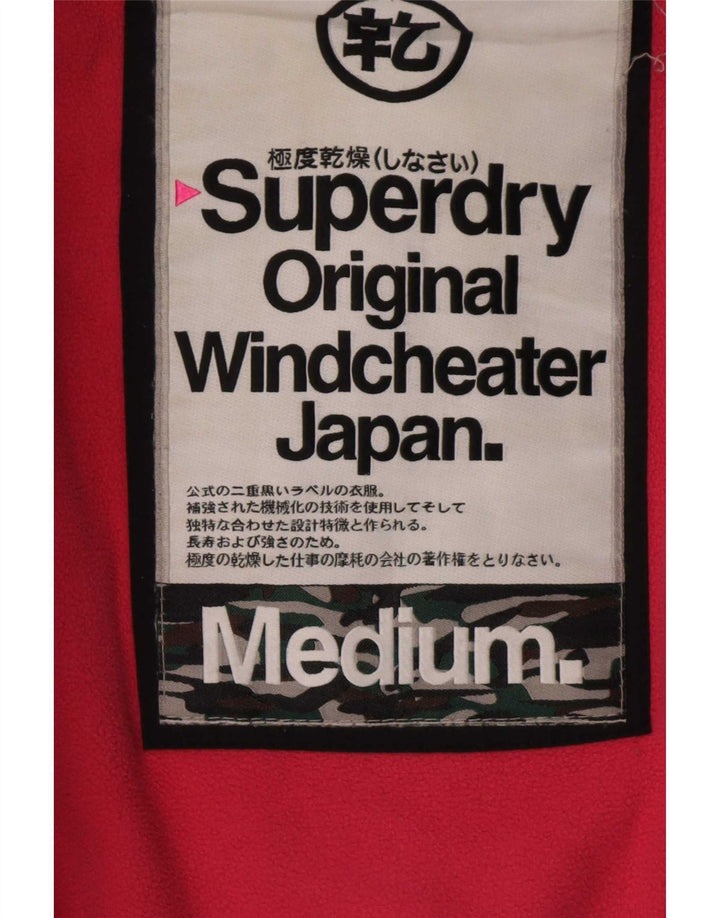 Jaqueta corta-vento feminina Superdry com capuz e blusão UK 14 médio preto