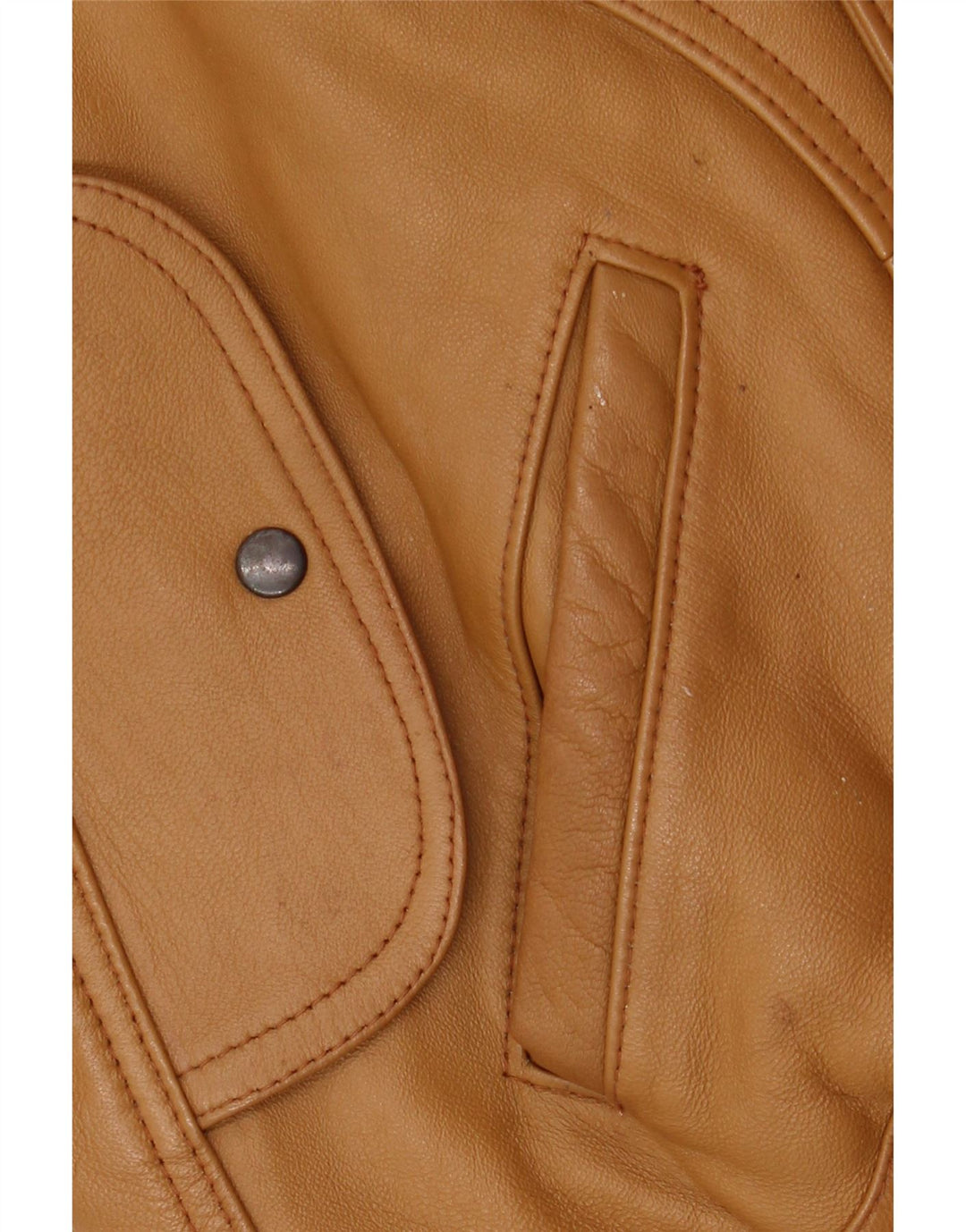 Jaqueta de couro masculina Pointers Loose Fit Reino Unido 38 Couro marrom médio