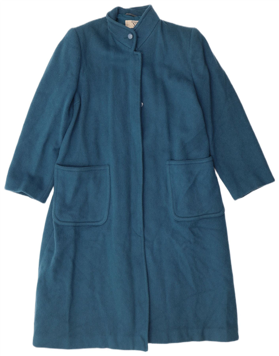 Sobretudo feminino Valentino Miss V IT 44 lã azul médio clássico