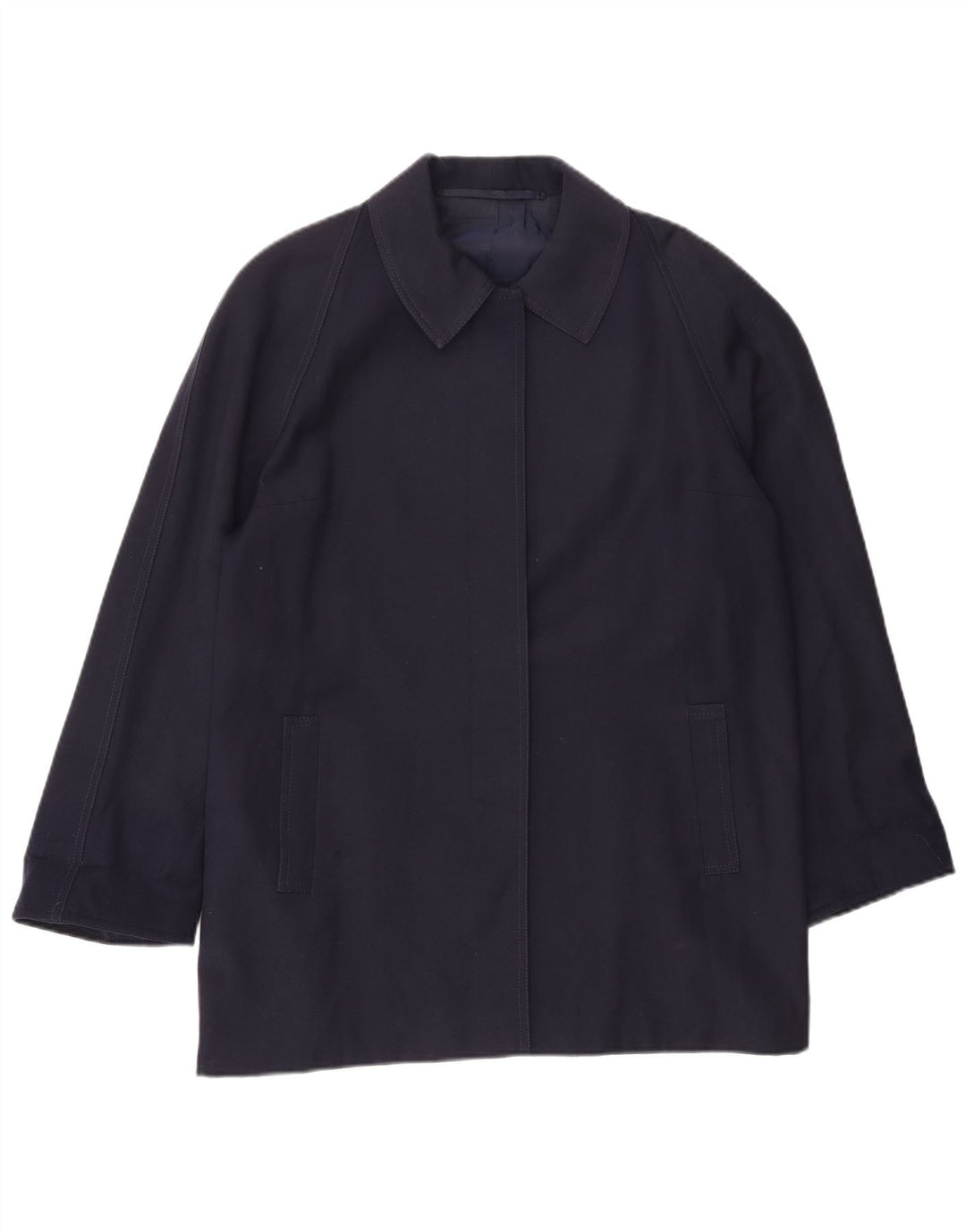 Sobretudo feminino vintage UK 18 XL azul marinho