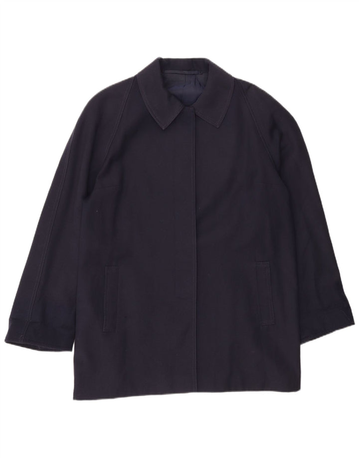 Sobretudo feminino vintage UK 18 XL azul marinho