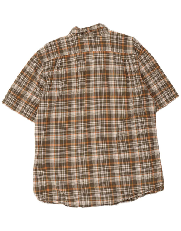 Camisa masculina de manga curta Eddie Bauer Classic Fit grande xadrez multicolorida