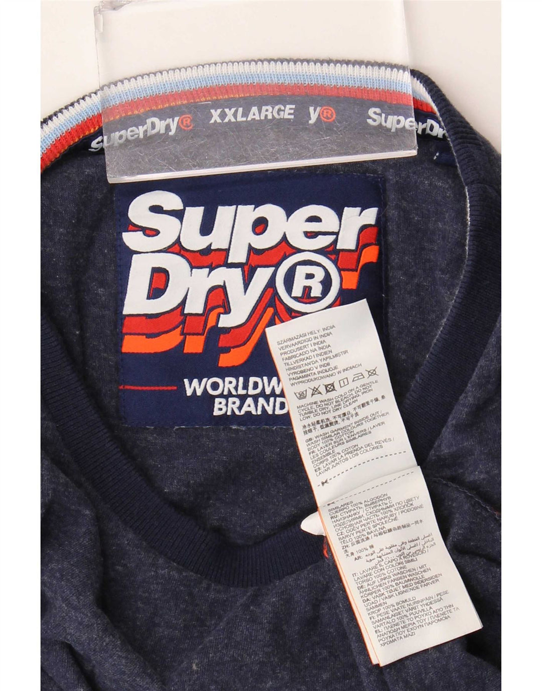 Camiseta masculina Superdry Top 2XL algodão azul