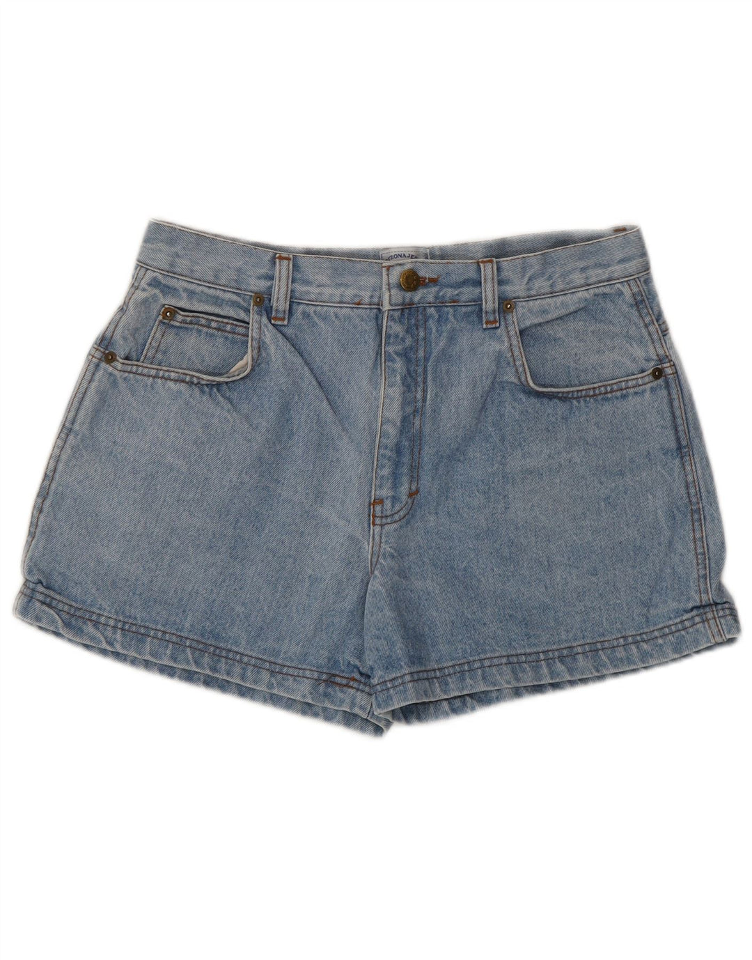 Shorts jeans feminino de cintura alta ARIZONA W33 grande algodão azul