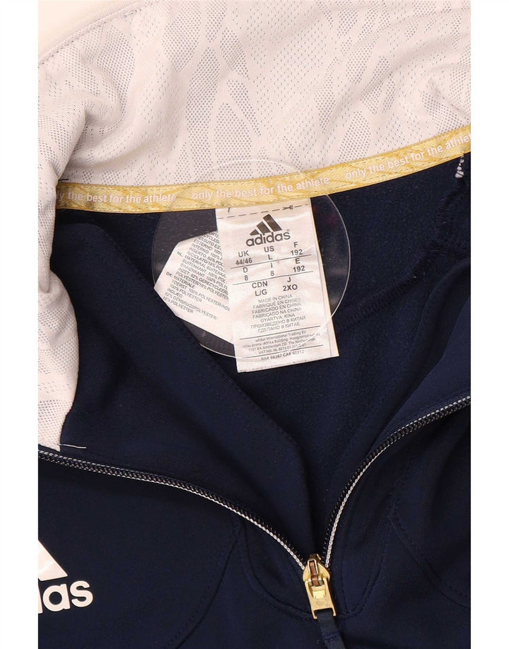 Jaqueta Adidas Masculina Pulôver Treino Top Reino Unido 44/46 Grande Azul Marinho