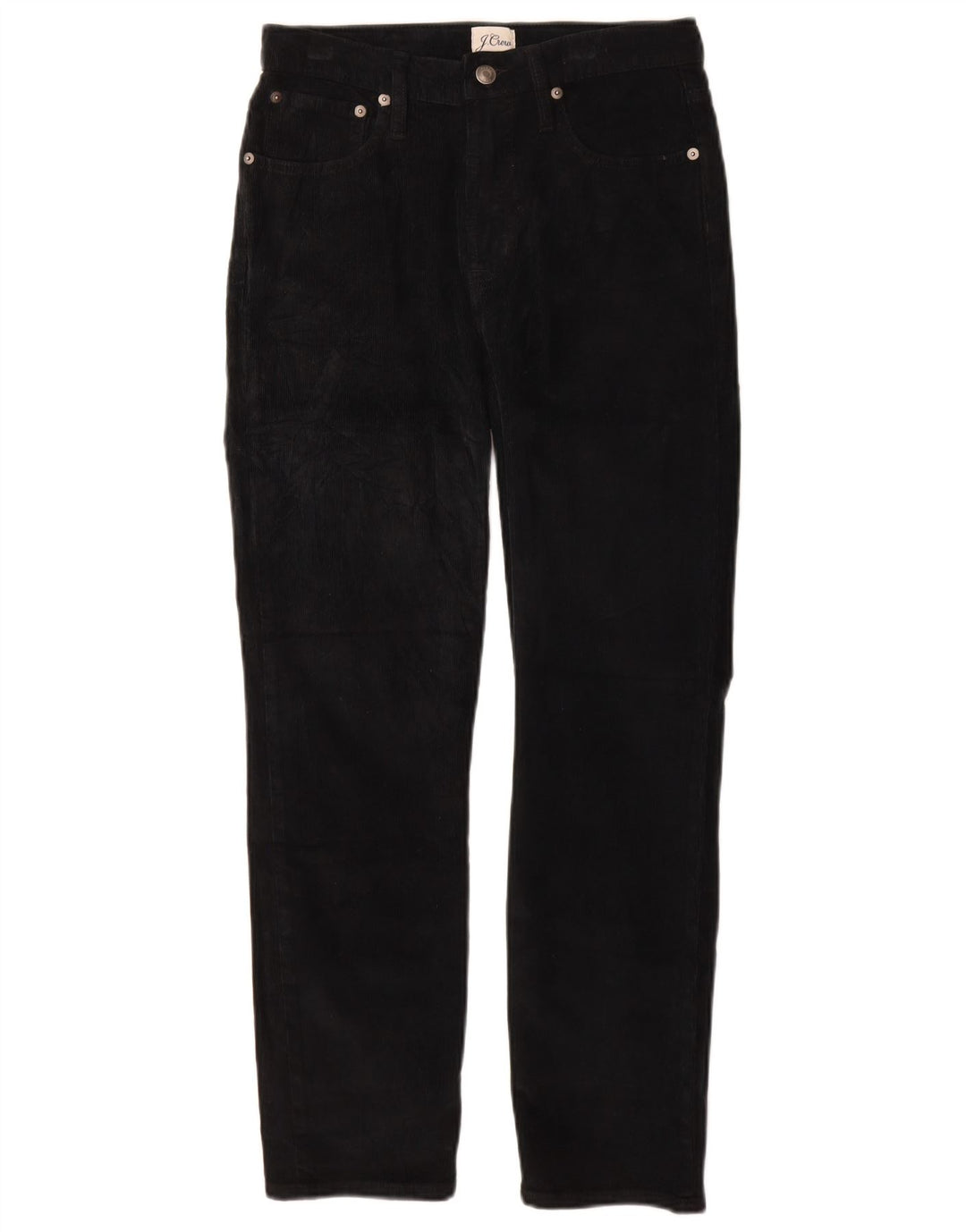 J. CREW Calça feminina de veludo cotelê W27 L27 algodão preto