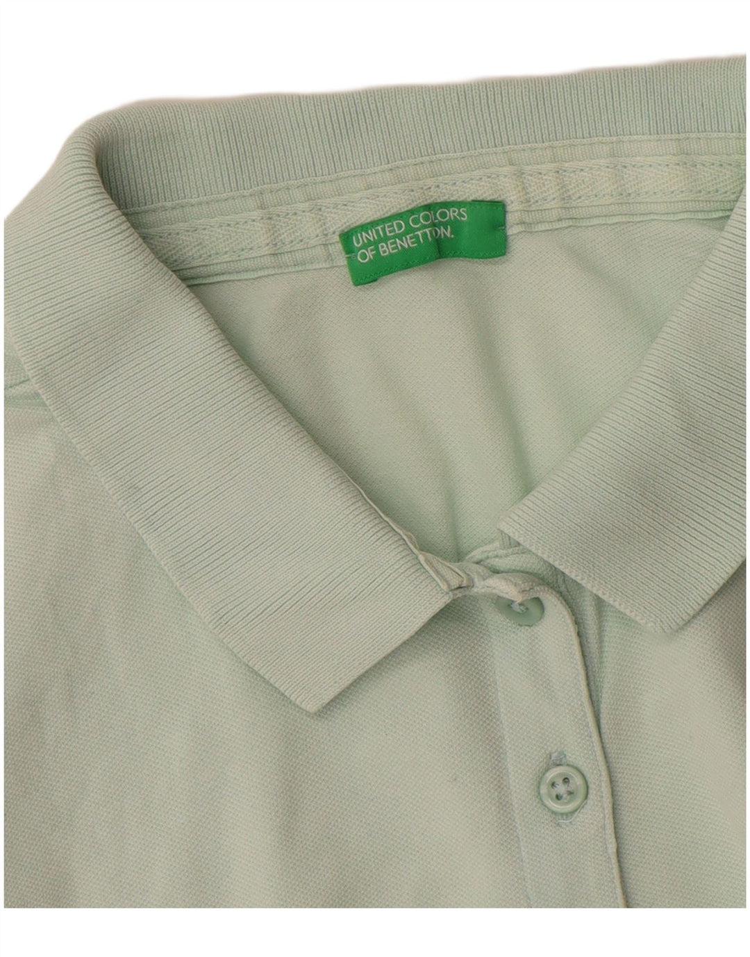 Camisa polo feminina Benetton UK 14 verde médio